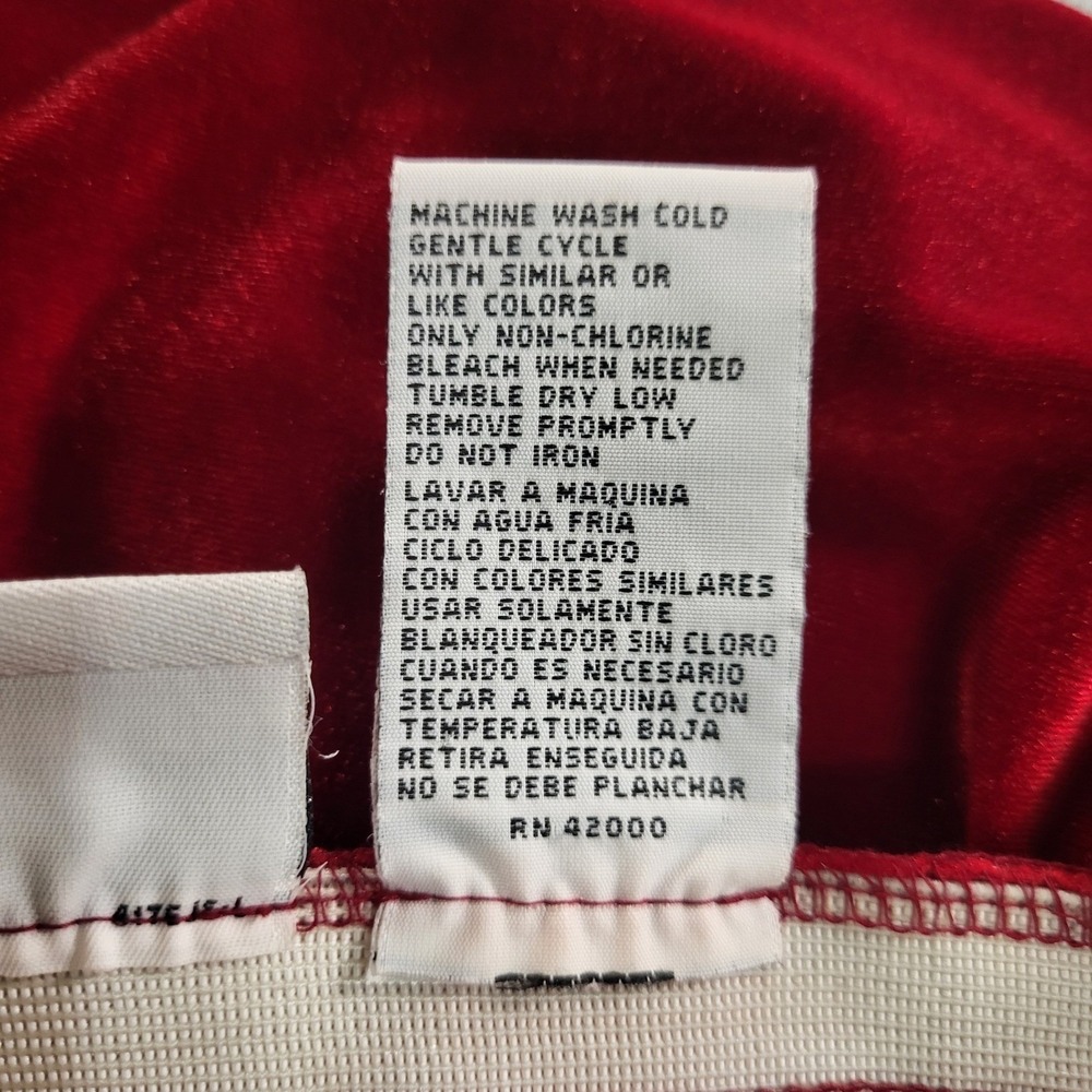 Jaclyn Smith Womens L Velvet Maxi Skirt Red Christmas Holiday Old Money Modest - Picture 6 of 8